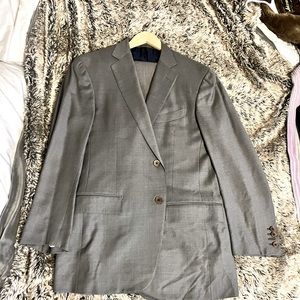 Gray men’s Zegna suit